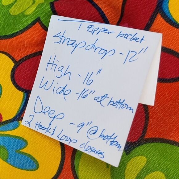 🔥Clearance Bundle 10 for $25  Canvas Tote Bag w/ Bright Tropical Floral Print - Picture 9 of 12